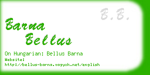 barna bellus business card